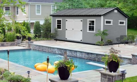 shed for swimming pool